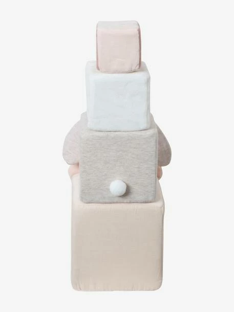 Budget ⭐ Fabric Cubes, Barn - beige medium solid with decor, Toys 😉 - Image 5