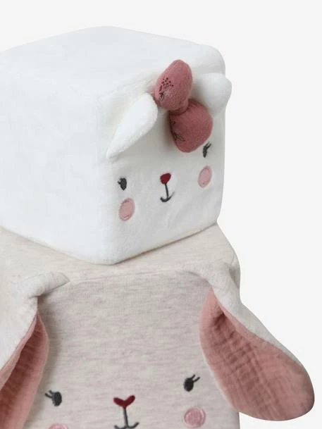 Budget ⭐ Fabric Cubes, Barn - beige medium solid with decor, Toys 😉 - Image 6