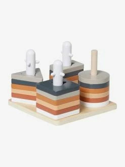 Flash Sale 🎁 Game with Stackable Shapes - FSC® Certified Wood - brown medium solid, Toys ✨