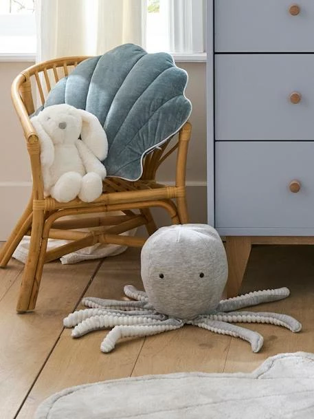 Best Sale ๐งจ Giant Octopus in Cotton Jersey Knit - grey, Toys ๐งจ - Image 3