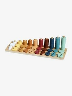 Discount ⌛ Numbers & Counting Board in FSC® Wood - beige light solid with design, Toys 😍