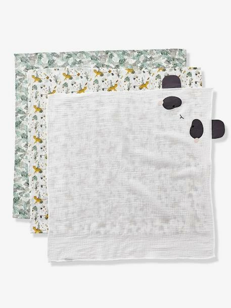 Best deal ⌛ Pack of 3 Muslin Squares, Hanoi Theme - green, Toys ✔️ - Image 4