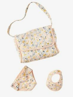 Best Pirce 😍 Premium Doll Changing Bag + Nappy + Bib - multi, Toys 👍
