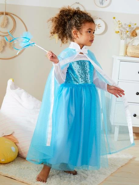 Outlet ✔️ Princess Costume with Cape, Wand & Crown - blue, Toys ⭐ - Image 2