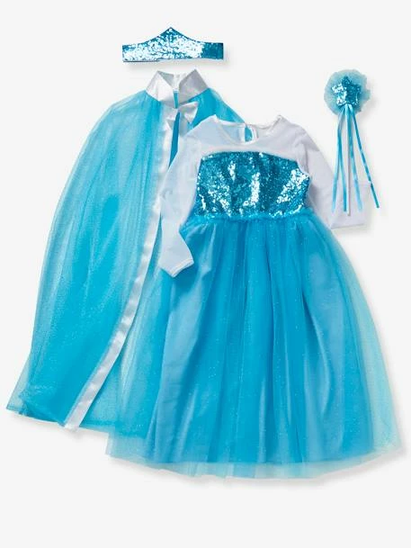 Outlet ✔️ Princess Costume with Cape, Wand & Crown - blue, Toys ⭐