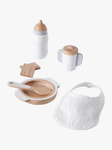 Top 10 🎁 Set of Wooden Mealtime Accessories for Dolls - FSC® Certified - wood/white, Toys 🌟