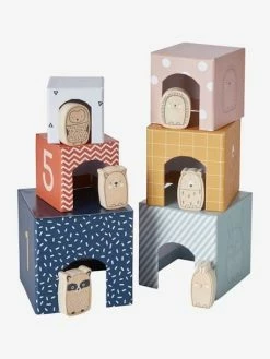 Buy 🎉 Wooden Cube Tower + Animals - multi, Toys ✔️